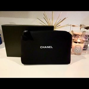 Chanel Neoprene Makeup Cosmetic Pouch